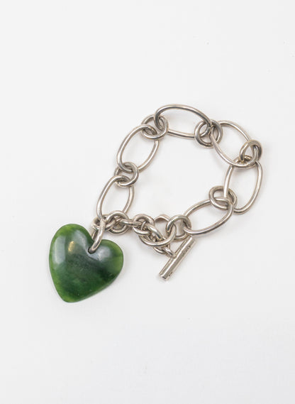 Big Green Heart Bracelet