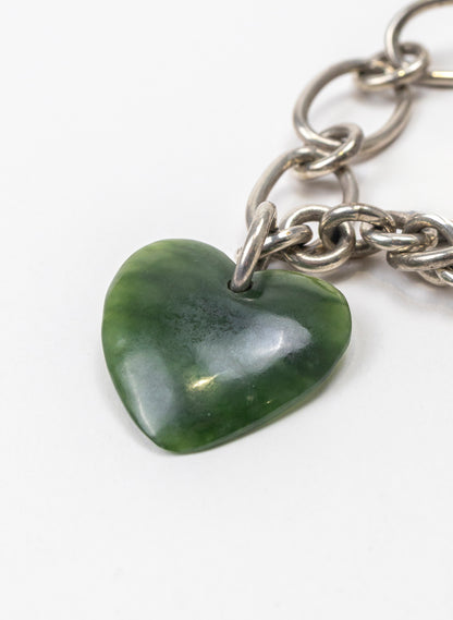 Big Green Heart Bracelet