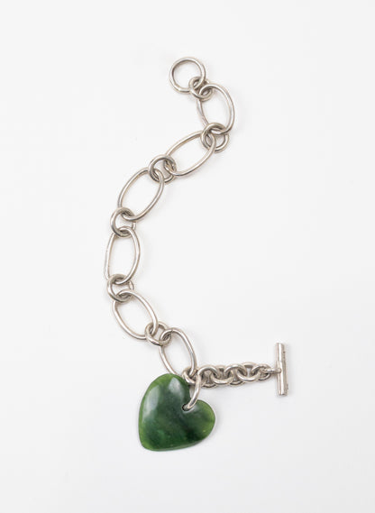 Big Green Heart Bracelet