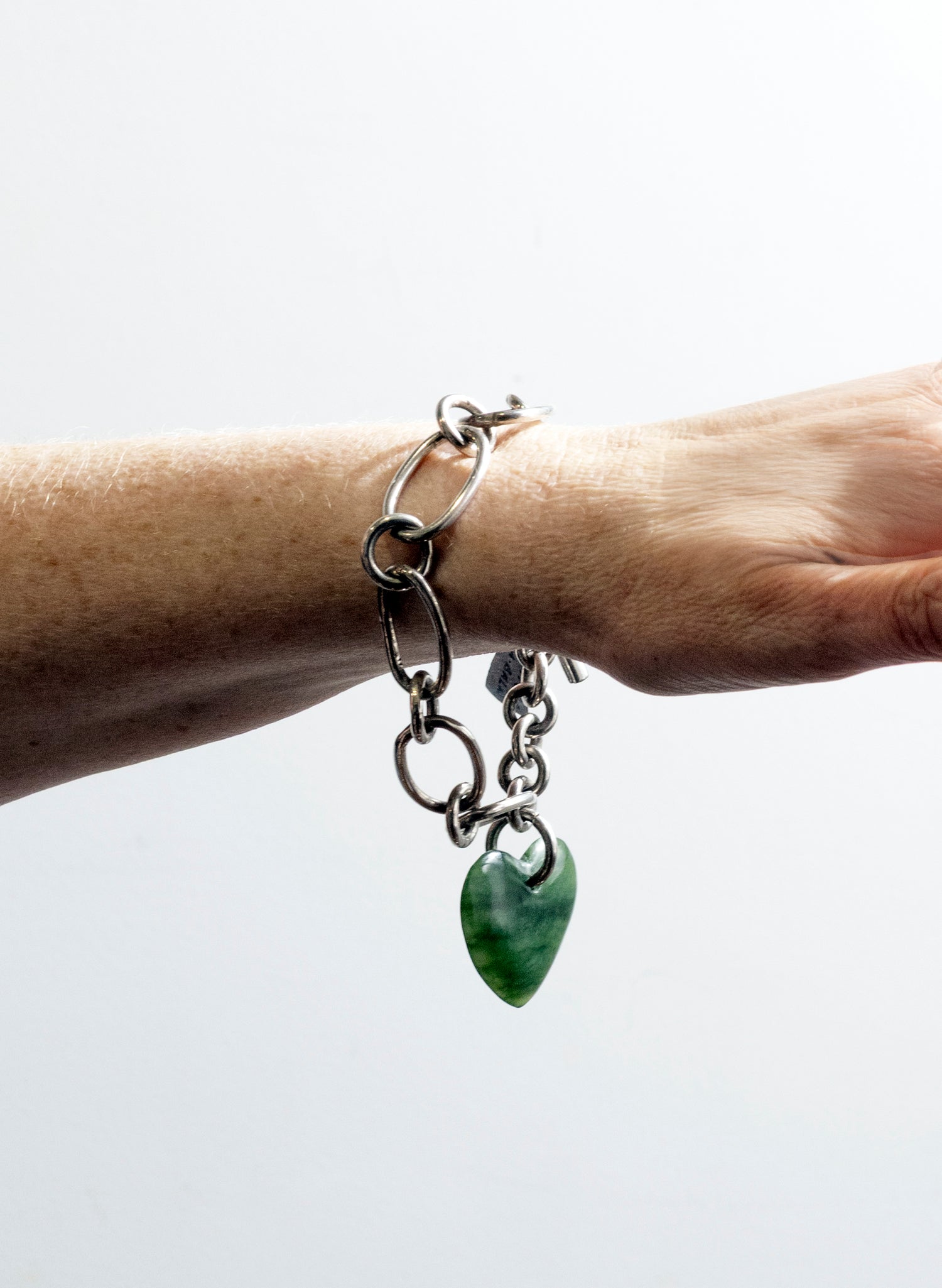 Big Green Heart Bracelet