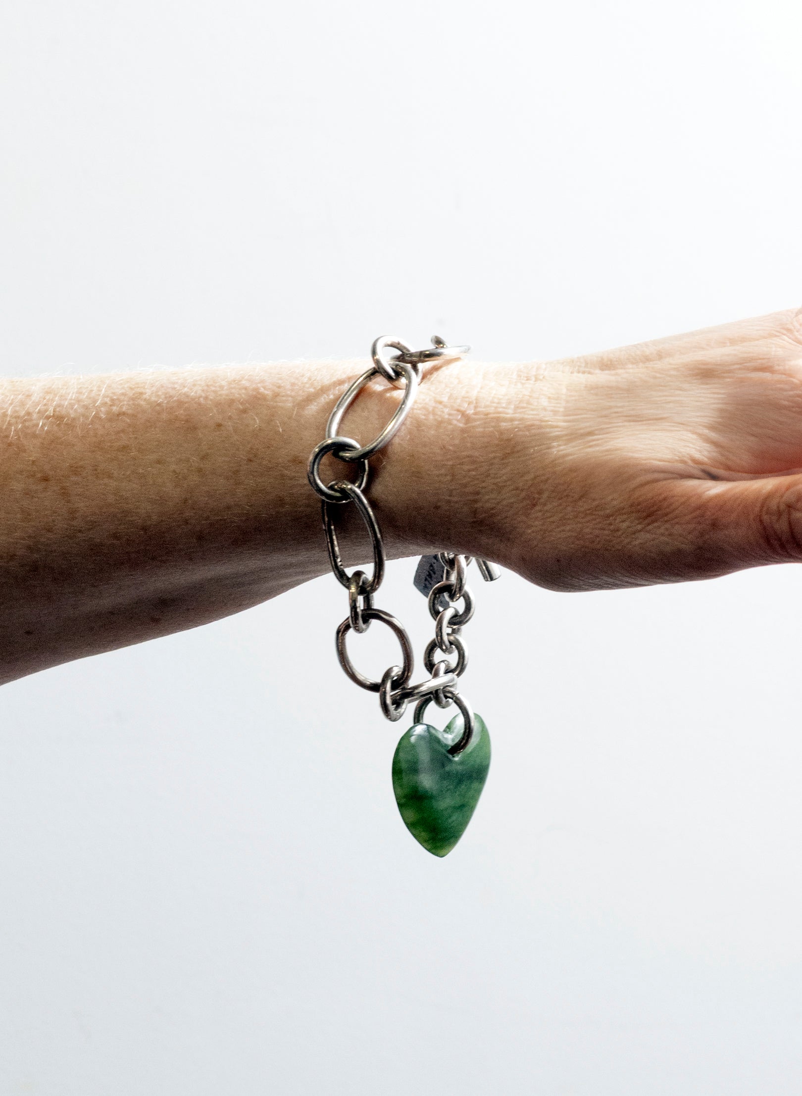 Big Green Heart Bracelet