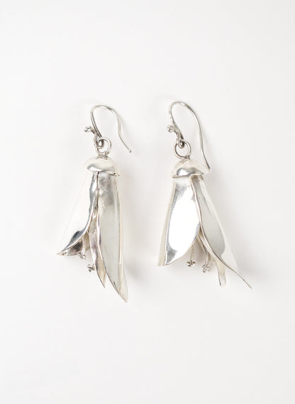 Silver Kōwhai Earrings