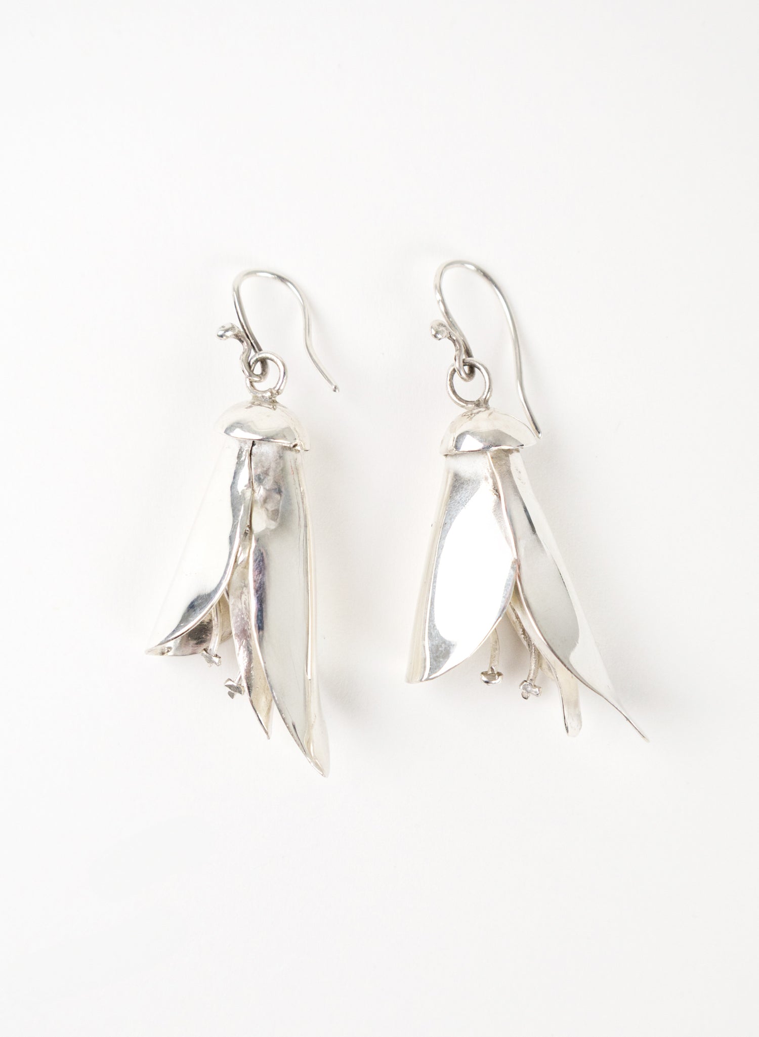 Silver Kōwhai Earrings