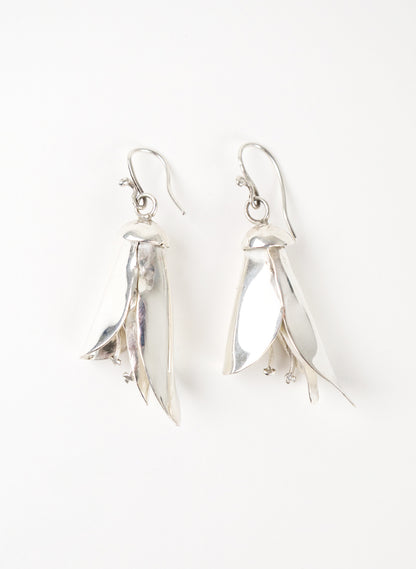 Silver Kōwhai Earrings