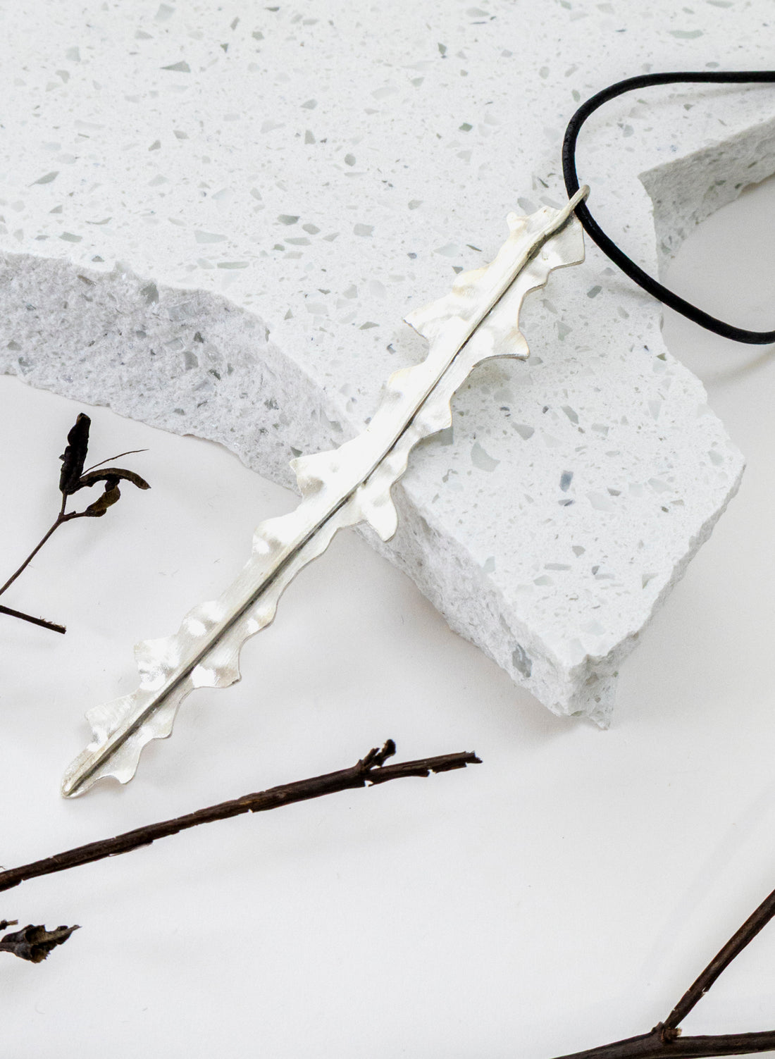 Horoeka Leaf Pendant Silver