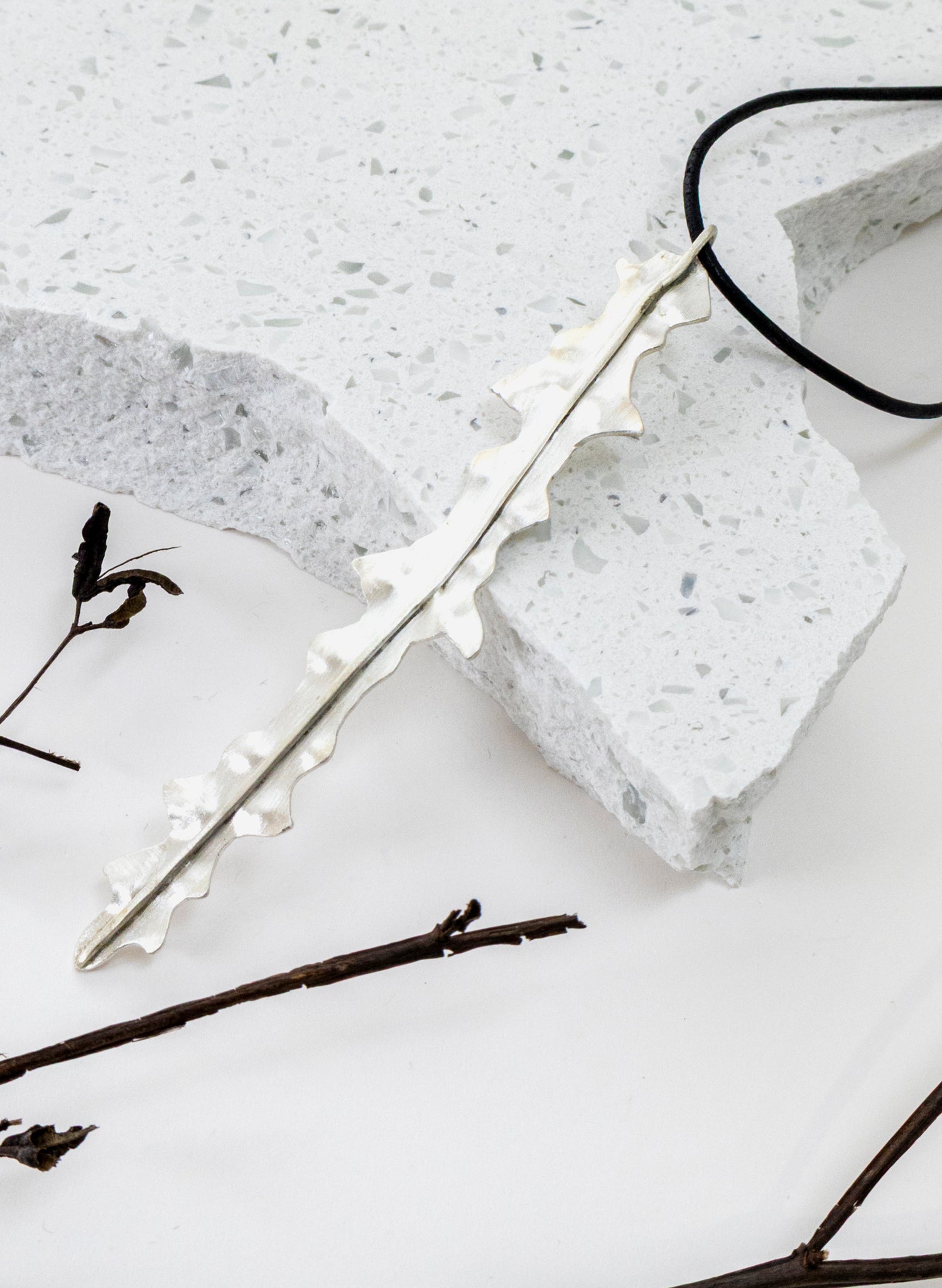 Horoeka Leaf Pendant Silver