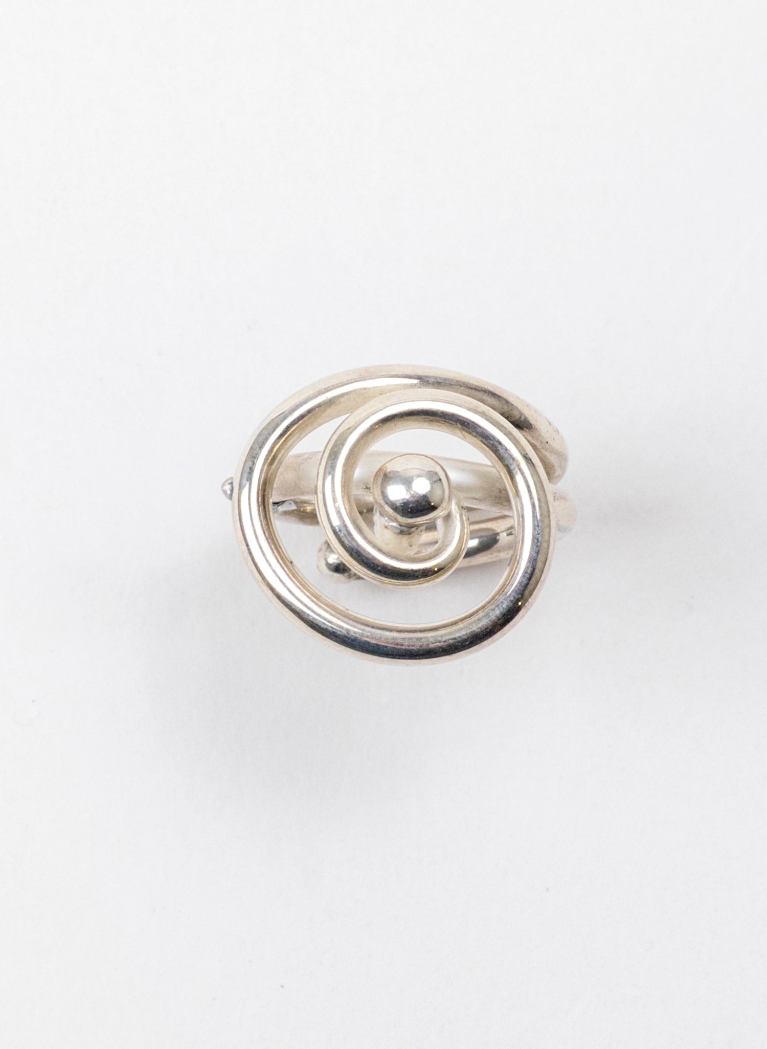 Modern Koru Silver Ring