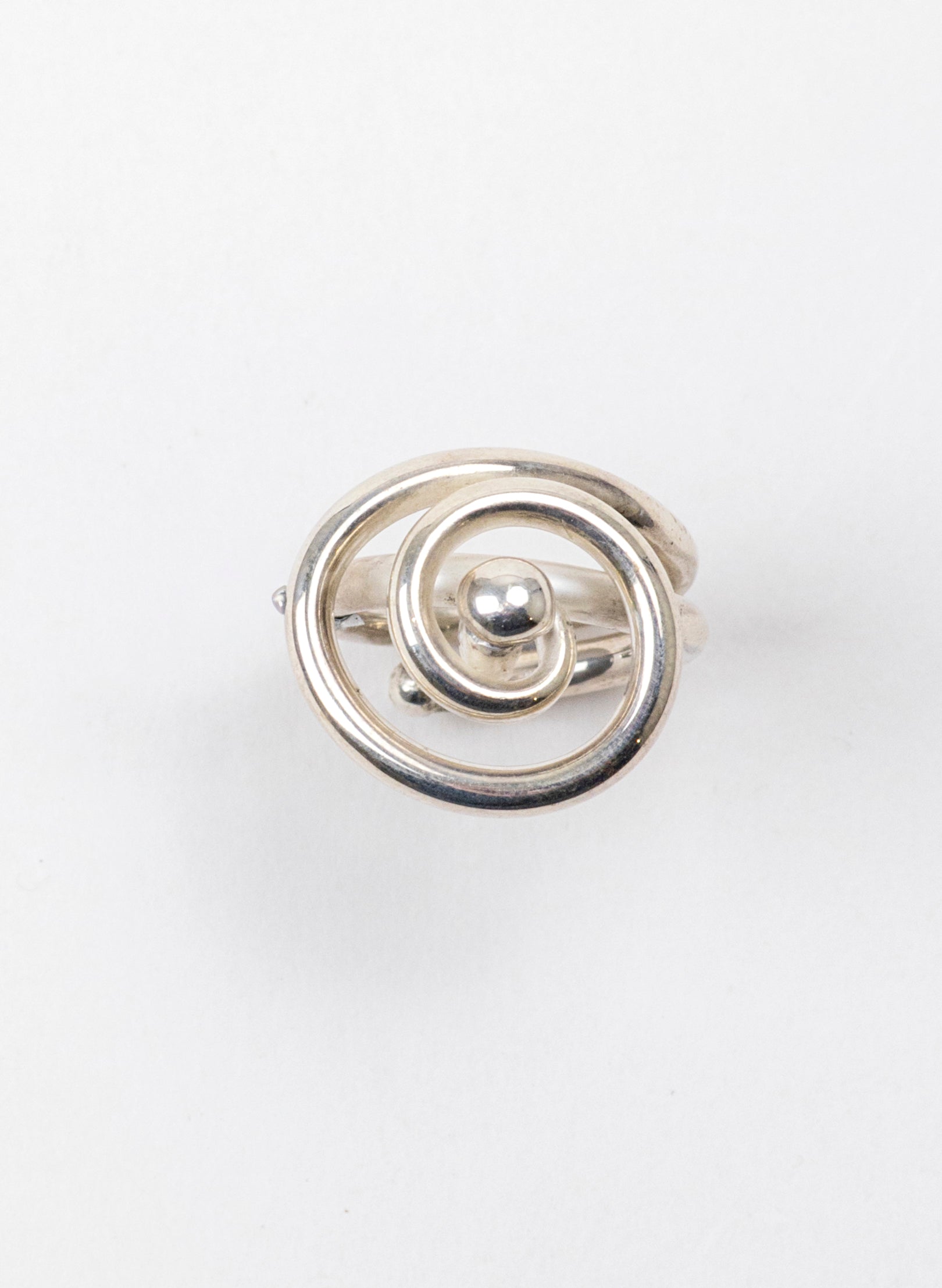 Modern Koru Silver Ring