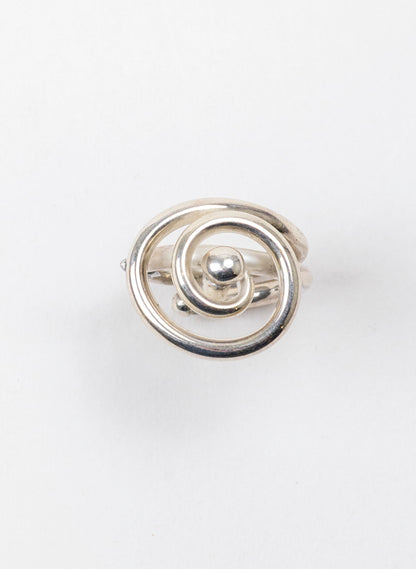 Modern Koru Silver Ring