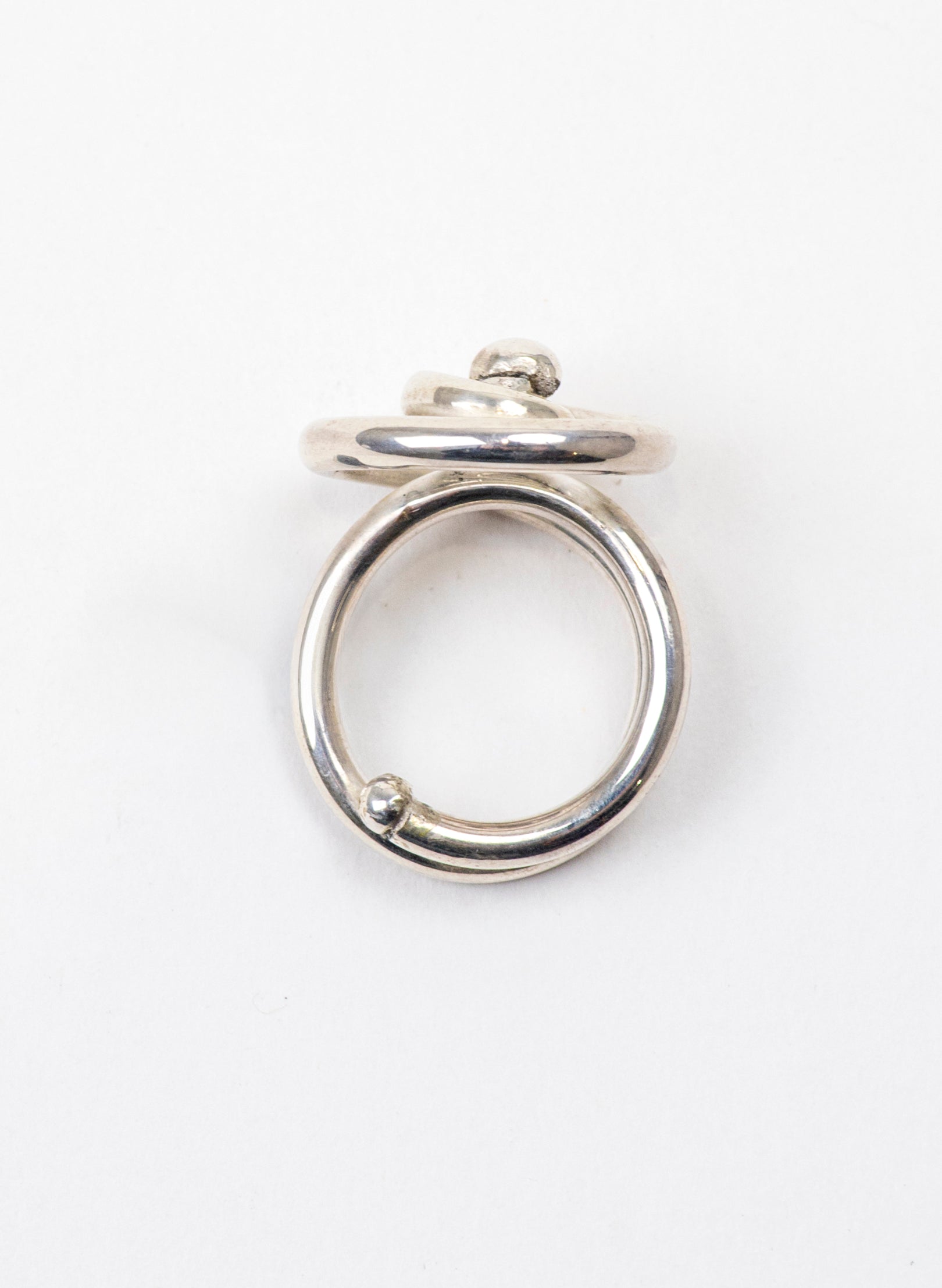 Modern Koru Silver Ring