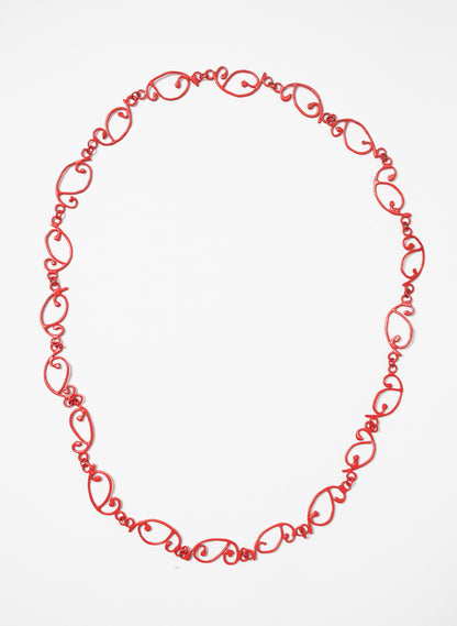 Koru Necklace Bronze/Red