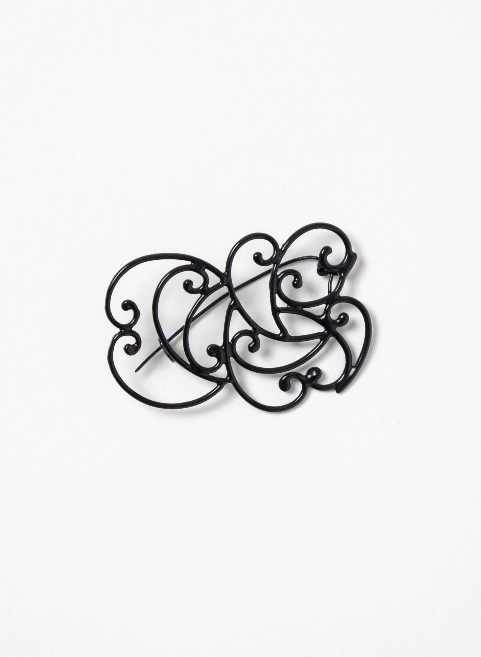 Koru Brooch Bronze / Black