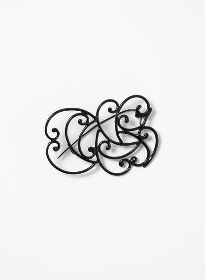 Koru Brooch Bronze / Black