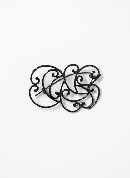 Koru Brooch Bronze / Black