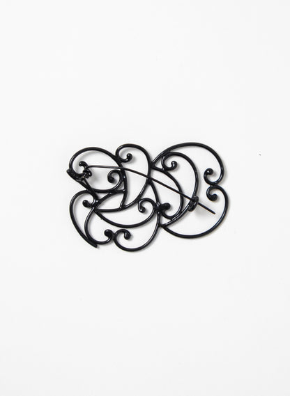 Koru Brooch Bronze / Black