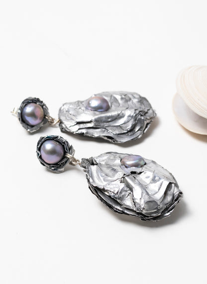 Pacific Oyster Stud Earrings