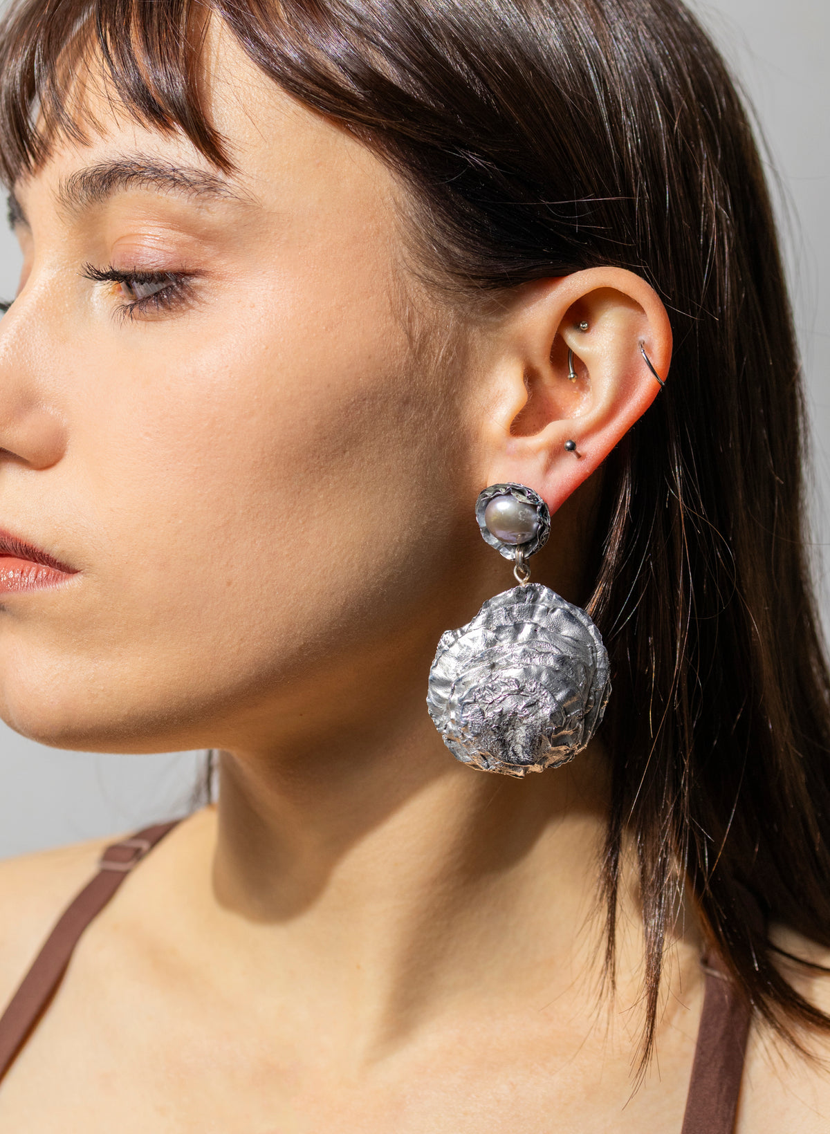 Bluff Oyster Stud Earrings