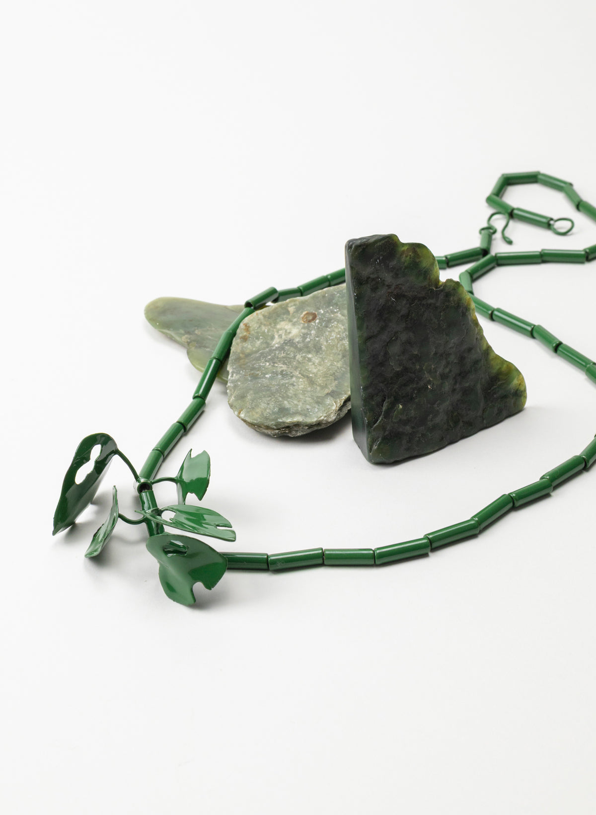 Green Powdercoated Kawakawa Necklace