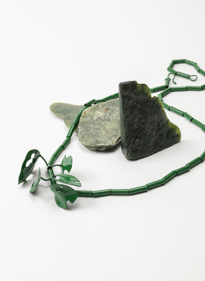 Green Powdercoated Kawakawa Necklace
