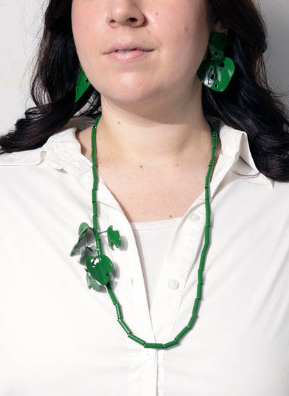 Green Powdercoated Kawakawa Necklace