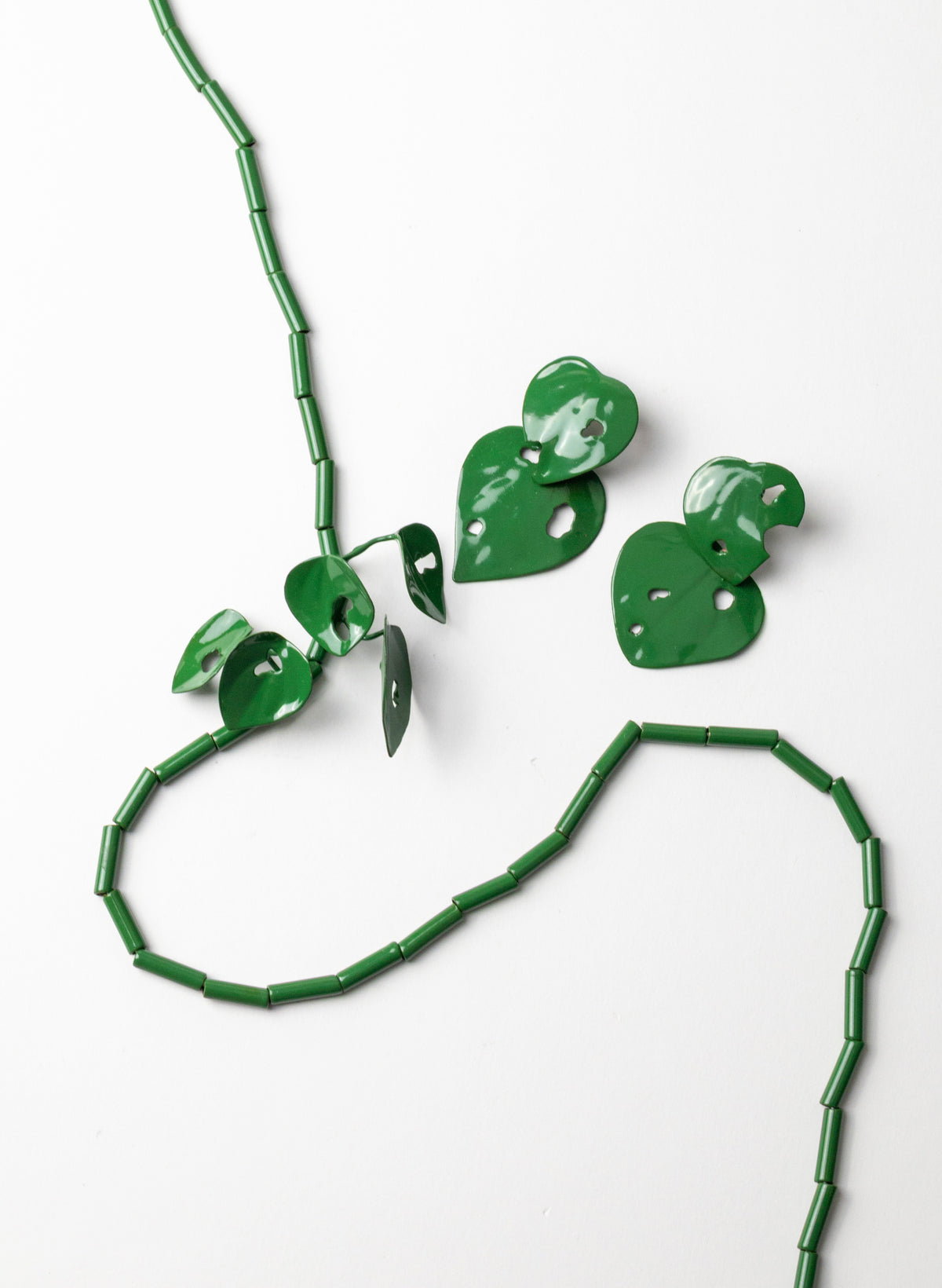Green Powdercoated Kawakawa Necklace