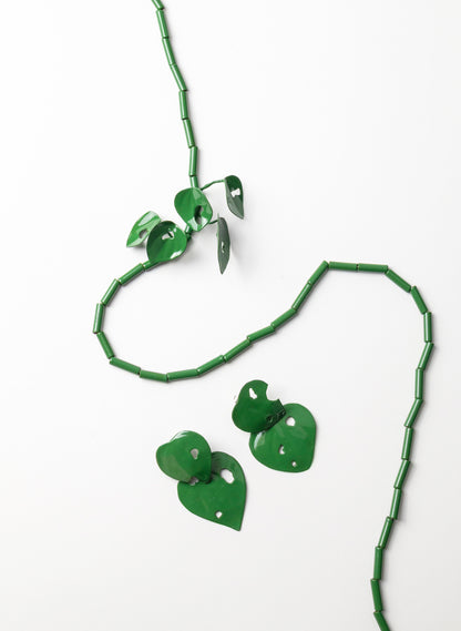 Green Powdercoated Kawakawa Necklace