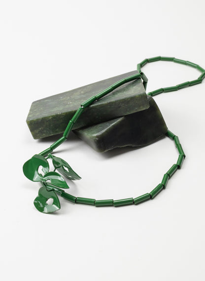 Green Powdercoated Kawakawa Necklace