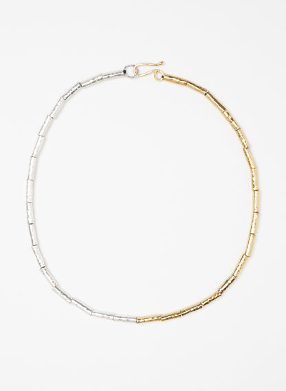 Kauri Bead Necklace - Silver &amp; Gold