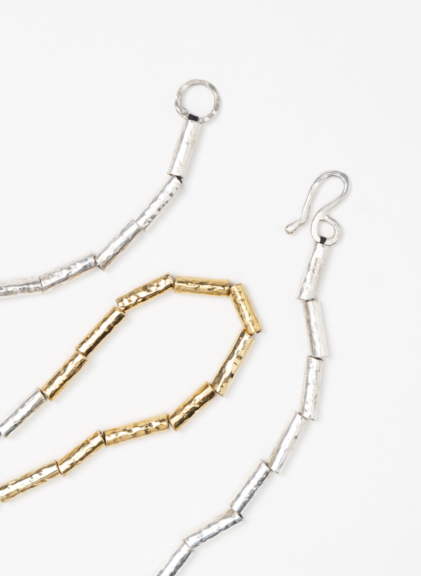 Kauri Bead Necklace - Silver &amp; Gold
