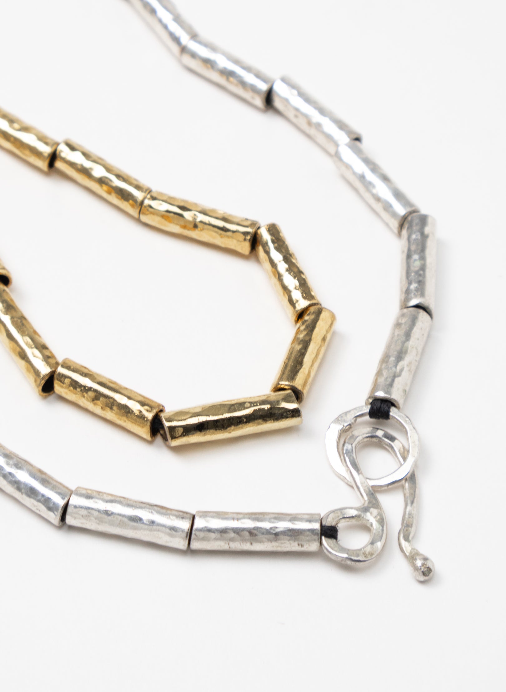Kauri Bead Necklace - Silver &amp; Gold