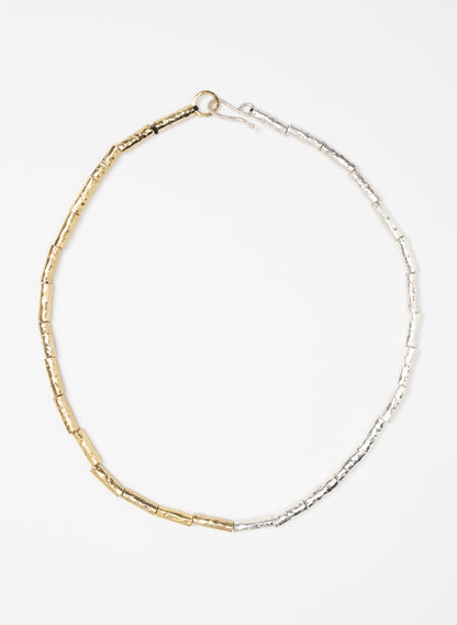 Kauri Bead Necklace - Silver &amp; Gold