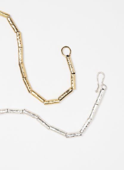 Kauri Bead Necklace - Silver &amp; Gold