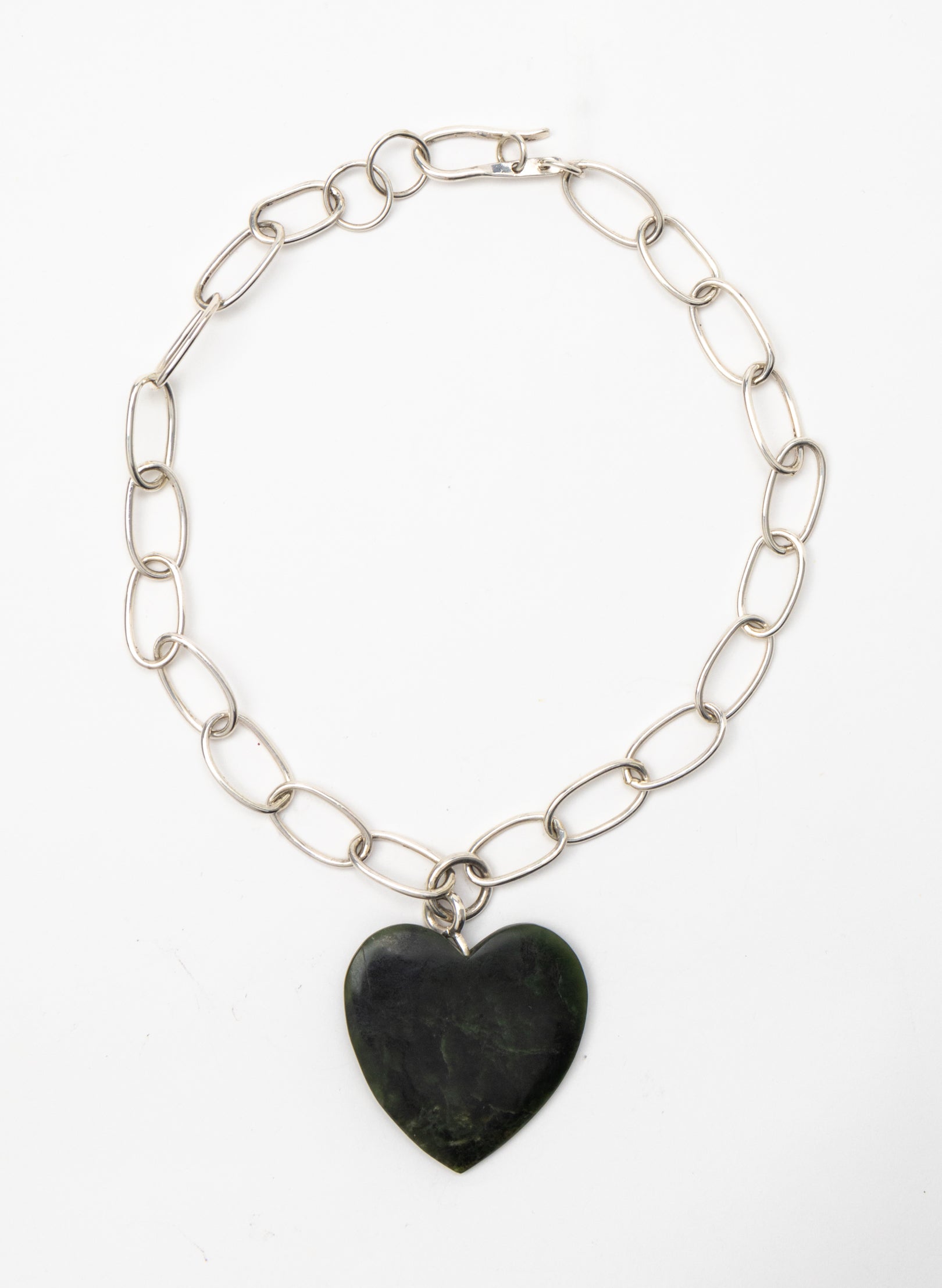 Big Green Heart Necklace