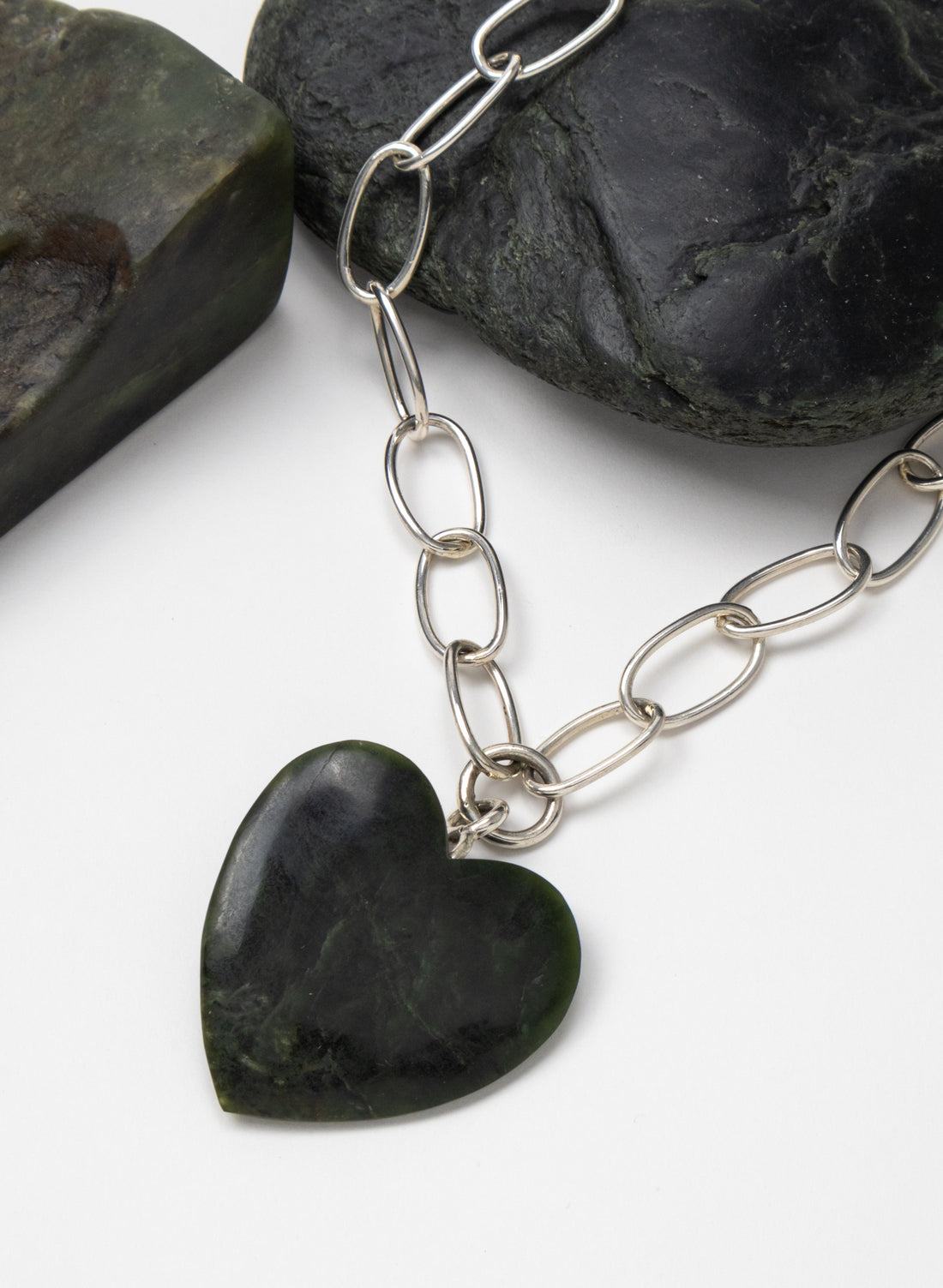 Big Green Heart Necklace