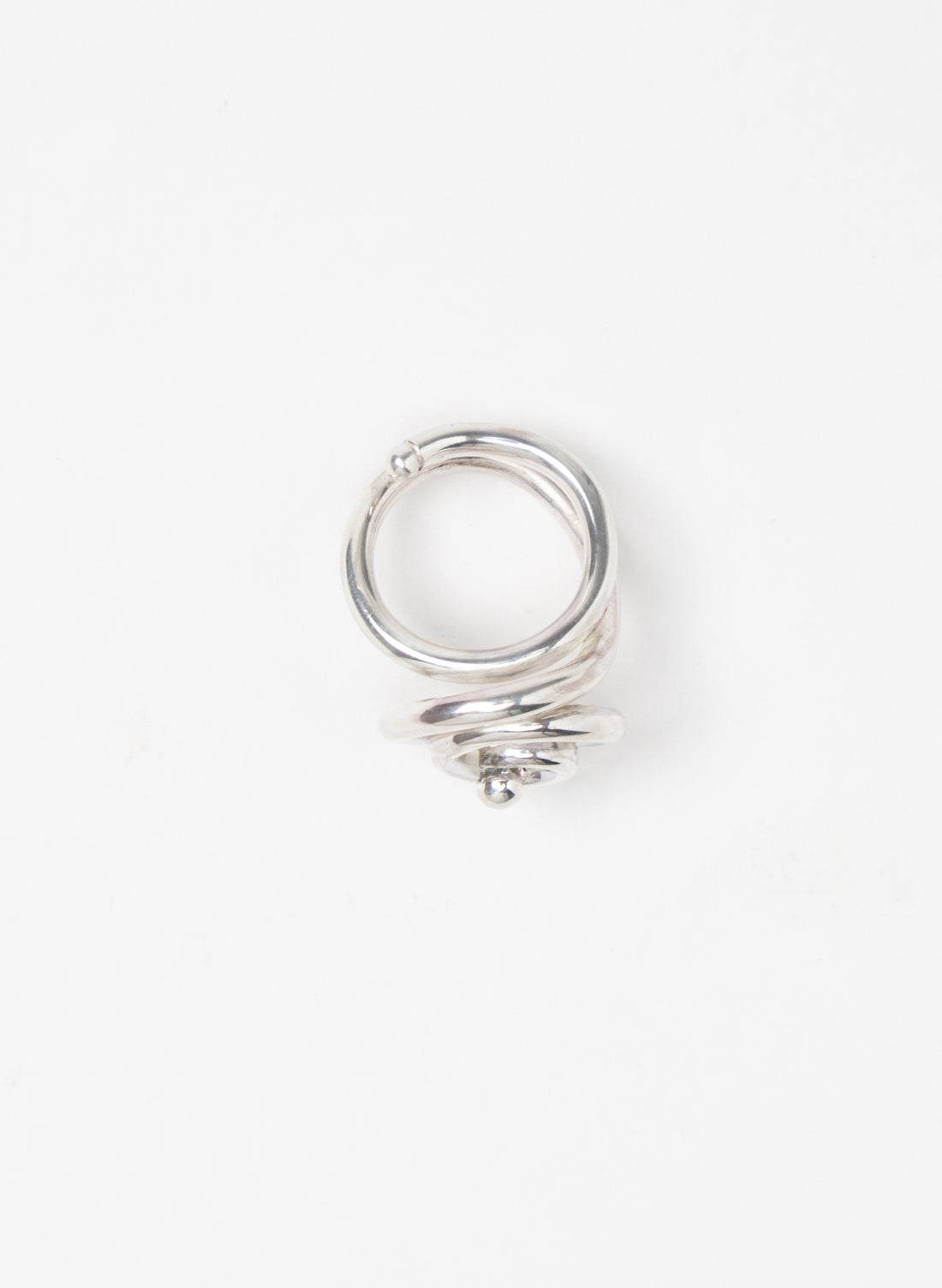 Modern Koru Silver Ring