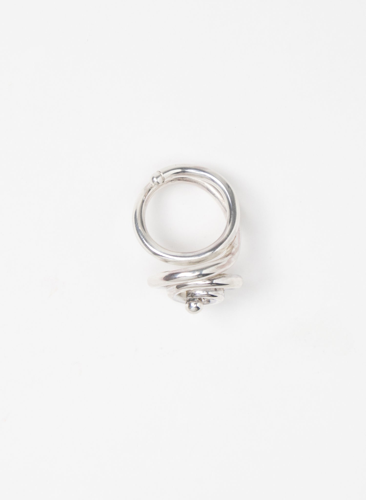 Modern Koru Silver Ring