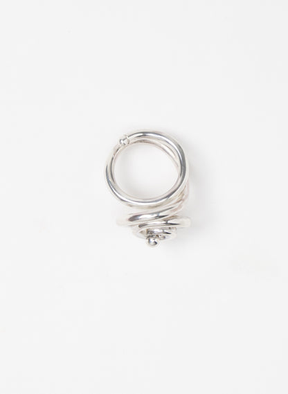 Modern Koru Silver Ring