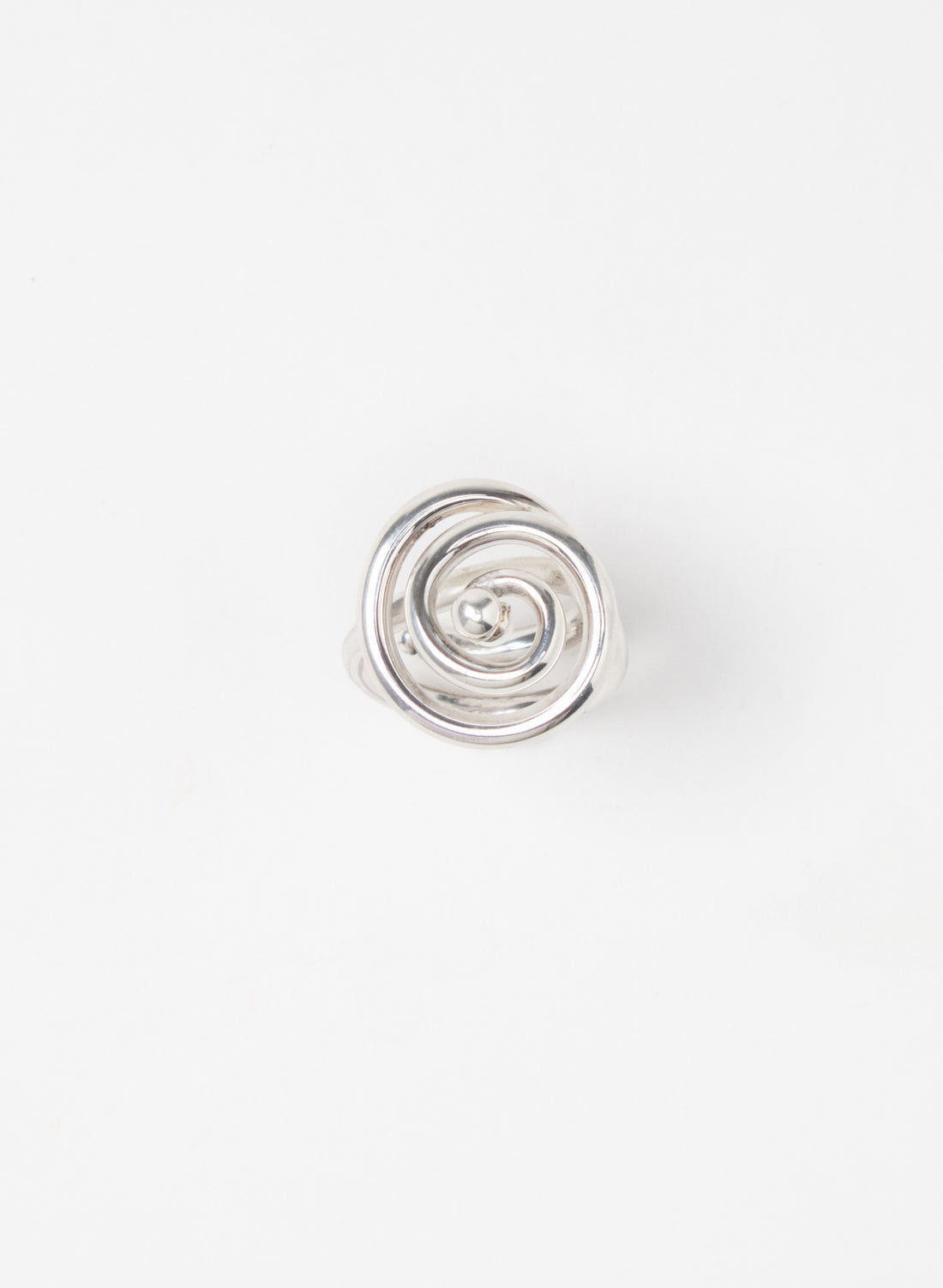 Modern Koru Silver Ring