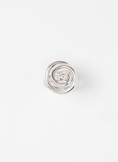 Modern Koru Silver Ring