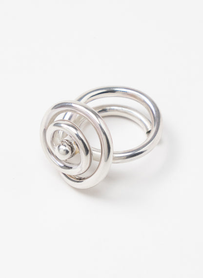 Modern Koru Silver Ring