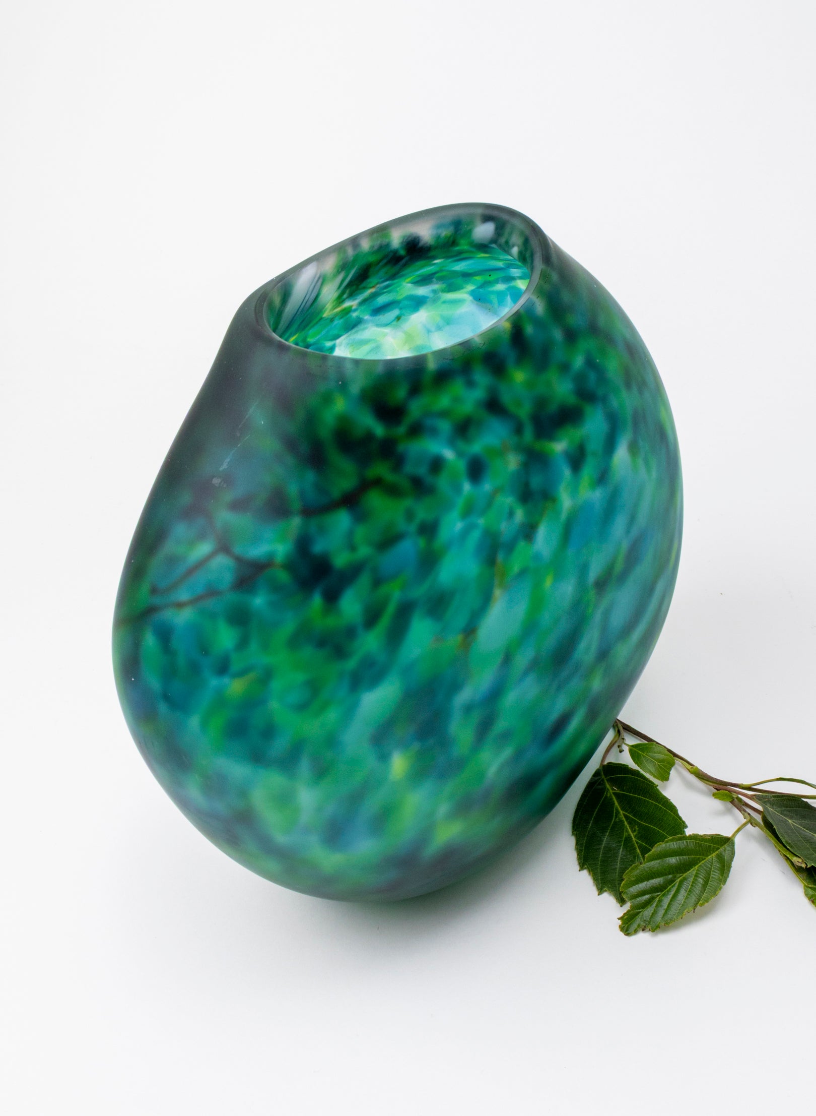 Acid Etched Greenstone Vase