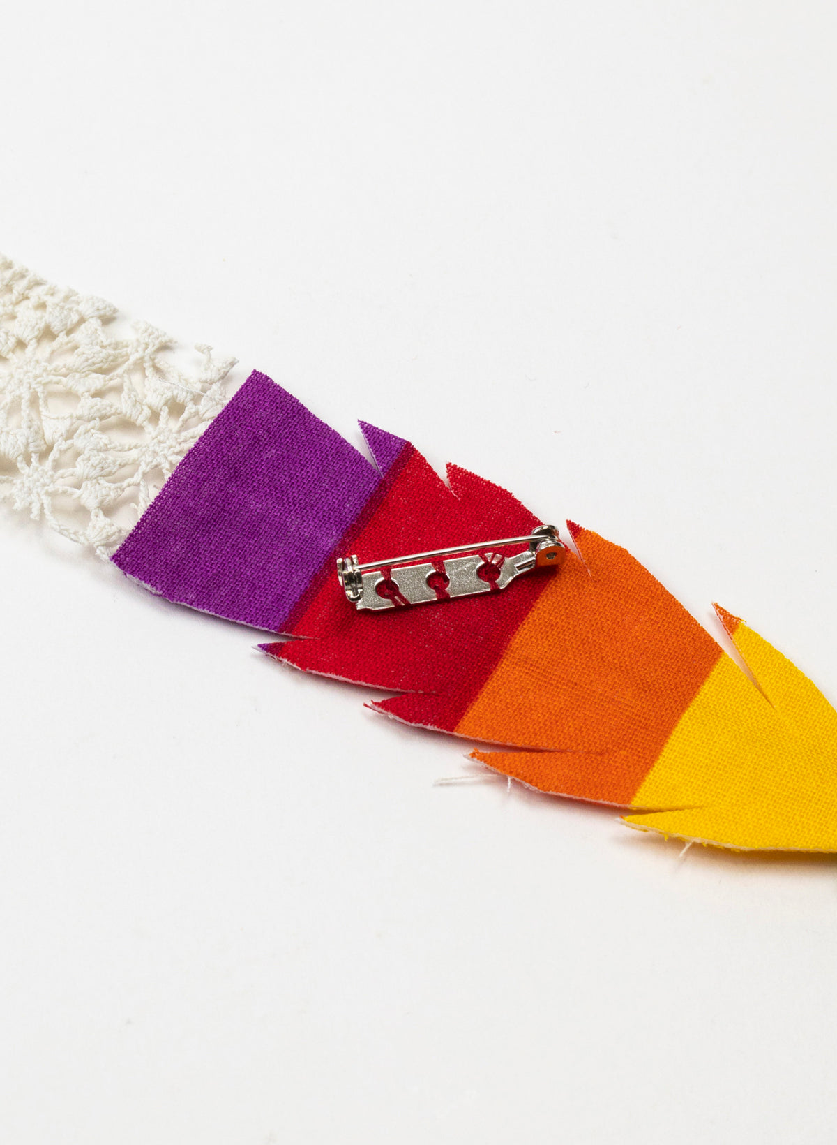 Rainbow LGBGT+  Single Huia Feather Brooch