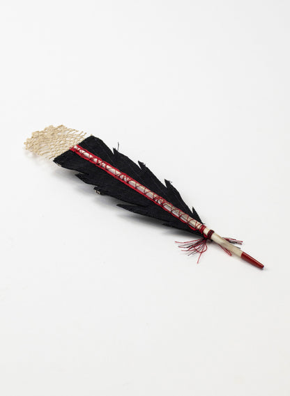 Single Huia Feather Brooch