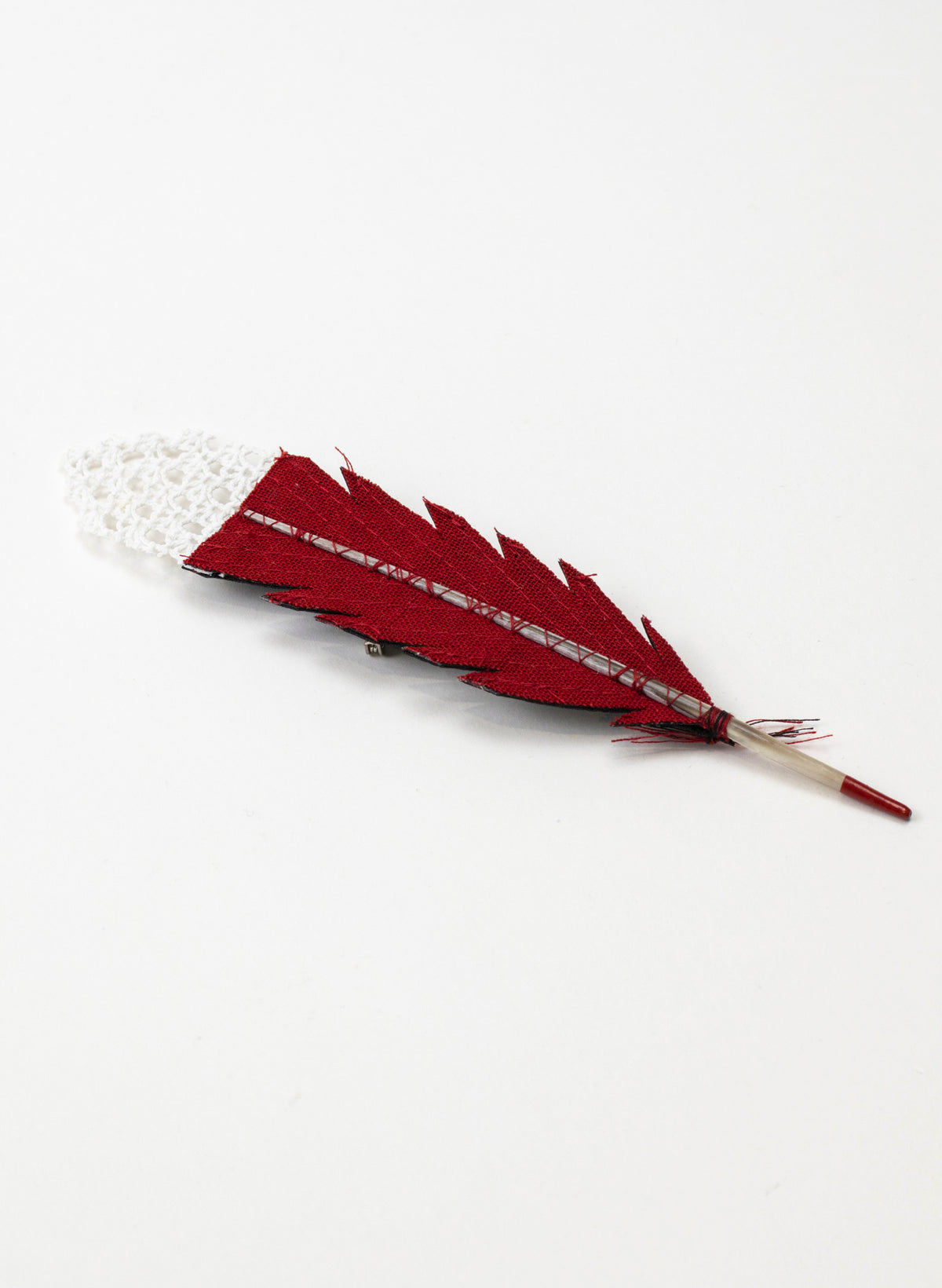 Single Huia Feather Brooch