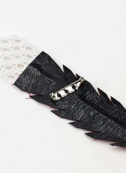 Single Huia Feather Brooch