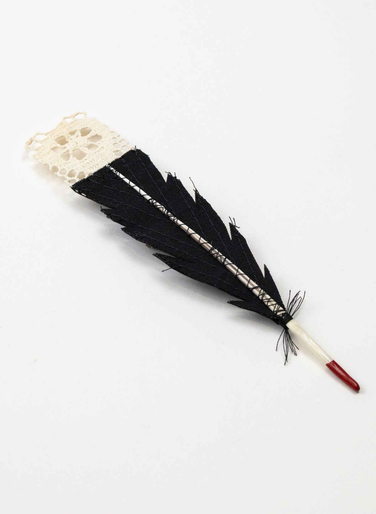 Single Huia Feather Brooch