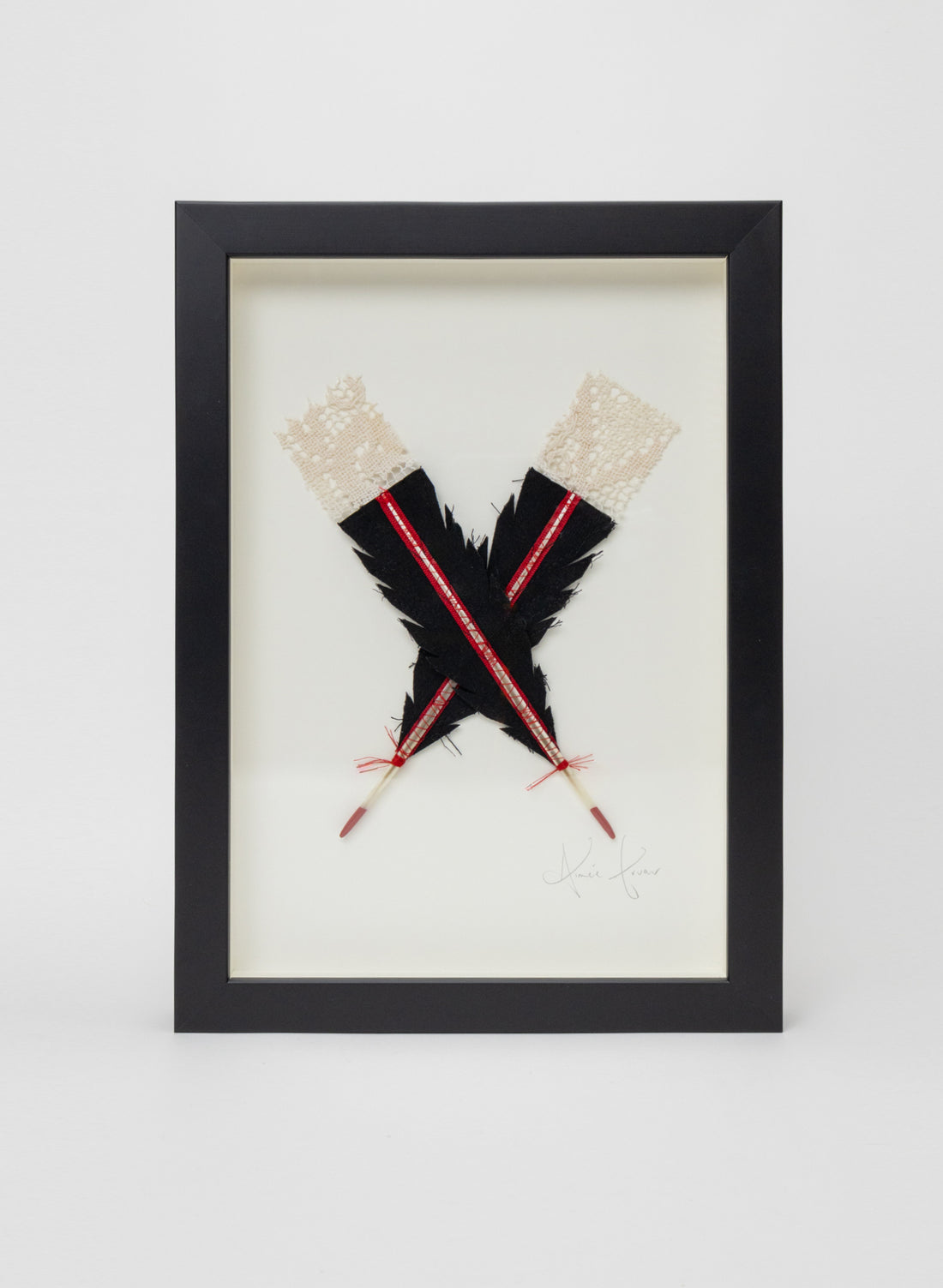 X Huia Feather Framed