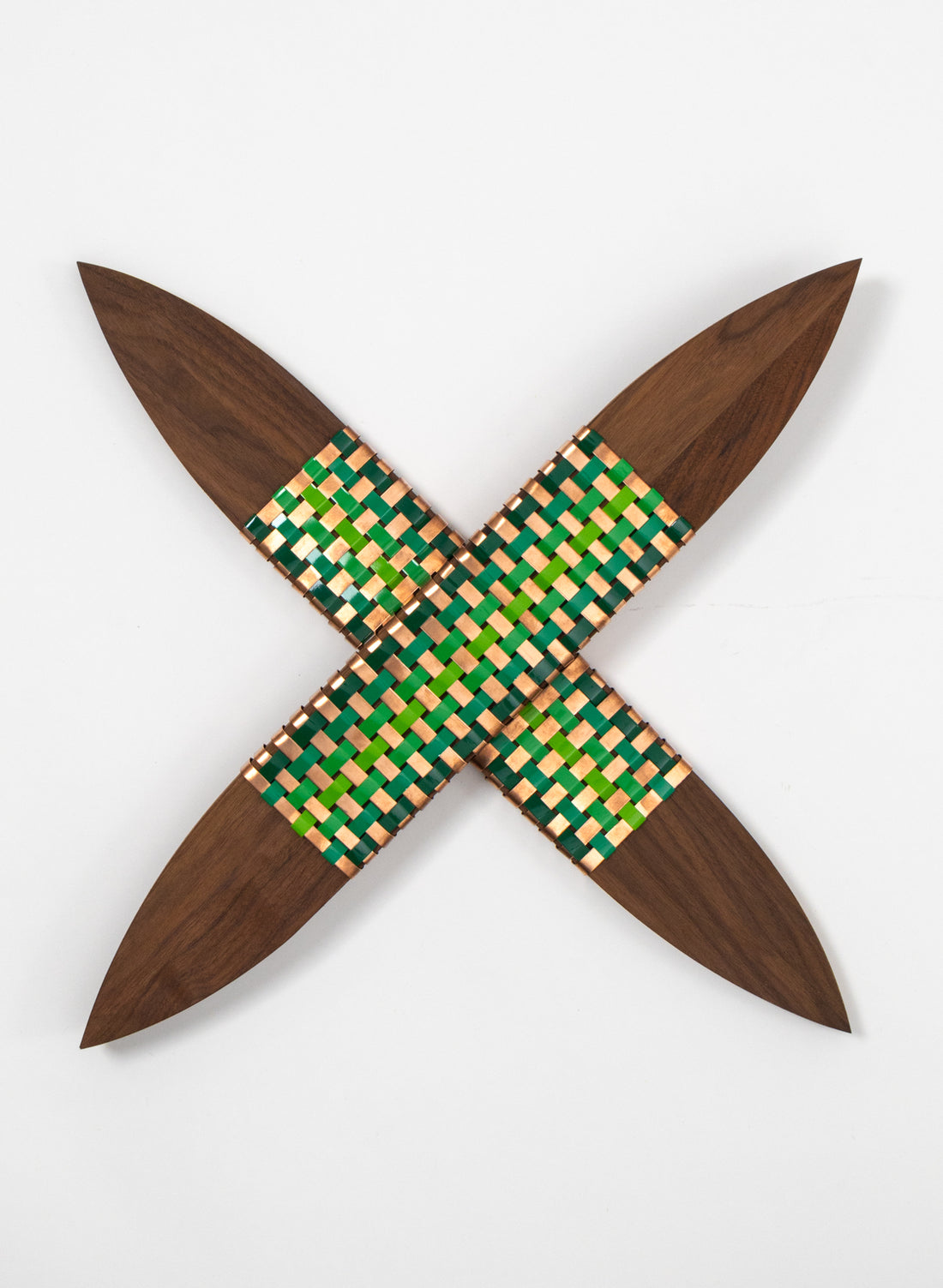 Greens And Copper Walnut Putiputi - Medium
