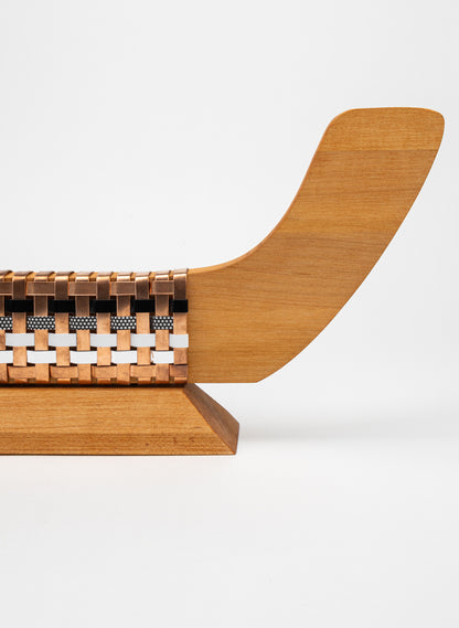 Black, White and Silver Waka on Plinth