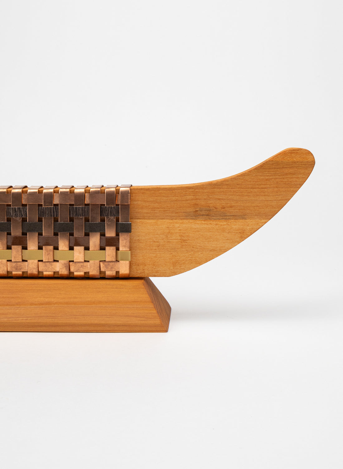 Brown, Gold and Copper Waka on Plinth